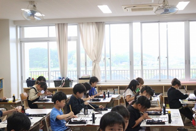 習字の様子
